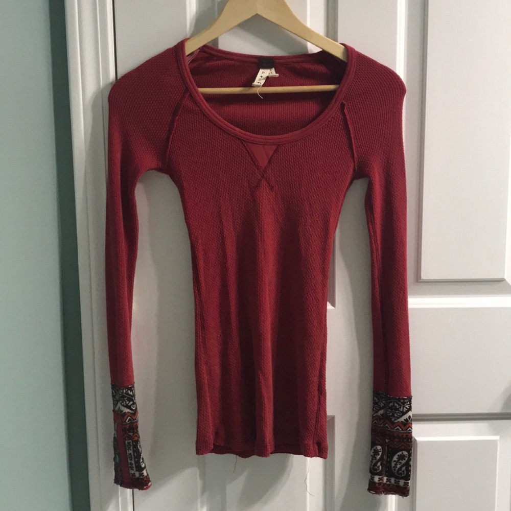 Red Free People Top